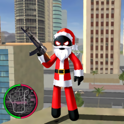 圣诞老人火柴人绳索英雄(Santa Claus Stickman)